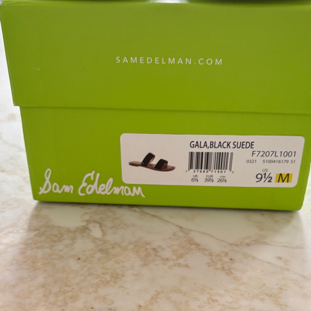 Sam Edelman Black Suede strap and Brown inside Sandals - Picture 2 of 6
